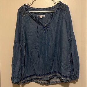 Southern Tide Denim Blue Top